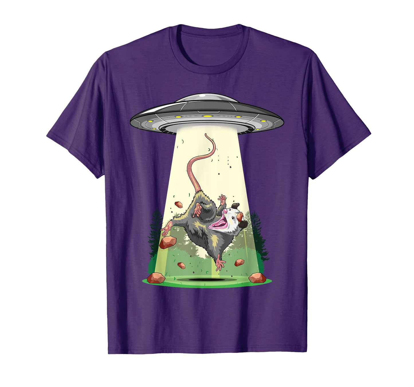 Alien Abduction Shirt Opossum UFO Flying Saucer Conspiracy T-Shirt