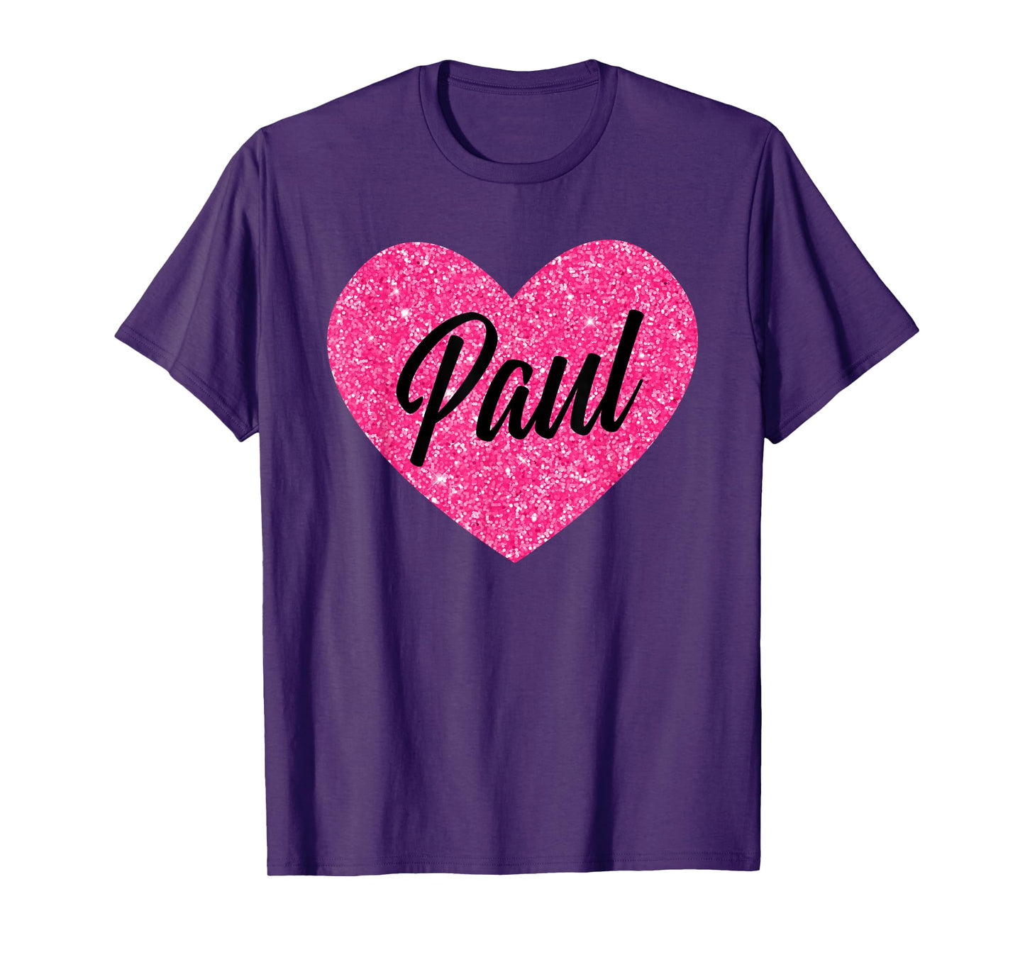 I Love Paul Cute Paul Pink Heart for Valentines Day T-Shirt
