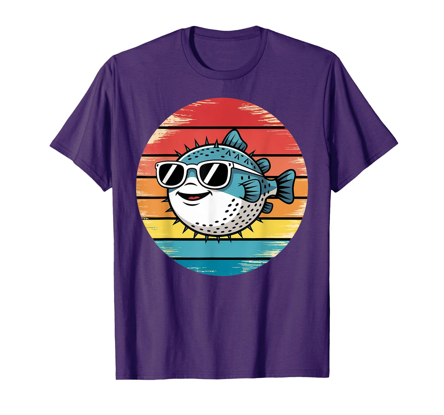 Vintage Pufferfish Fishing Fish Pufferfish T-Shirt