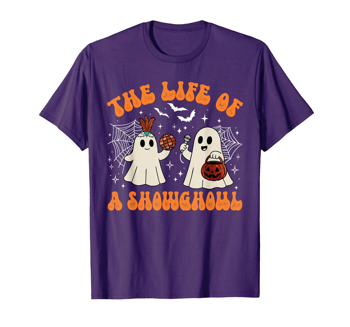The Life of A Showghoul Cute Ghost Halloween Retro T-Shirt