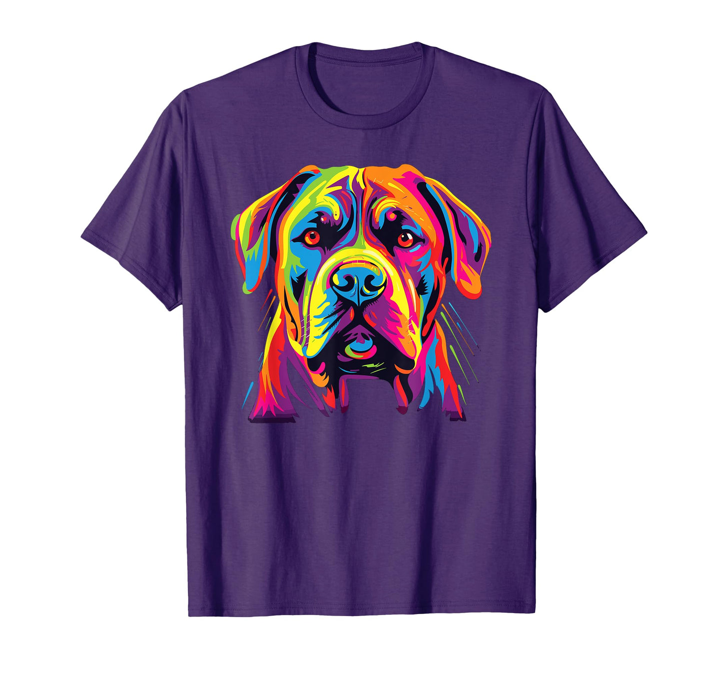 Watercolor Colorful Boerboel Dog Men Women Kids T-Shirt