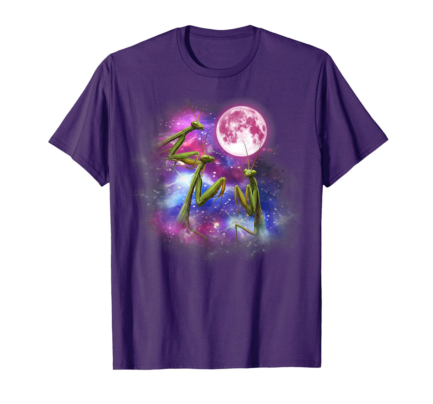 Praying mantis Howling At The Moon Wildlife colorful T-Shirt