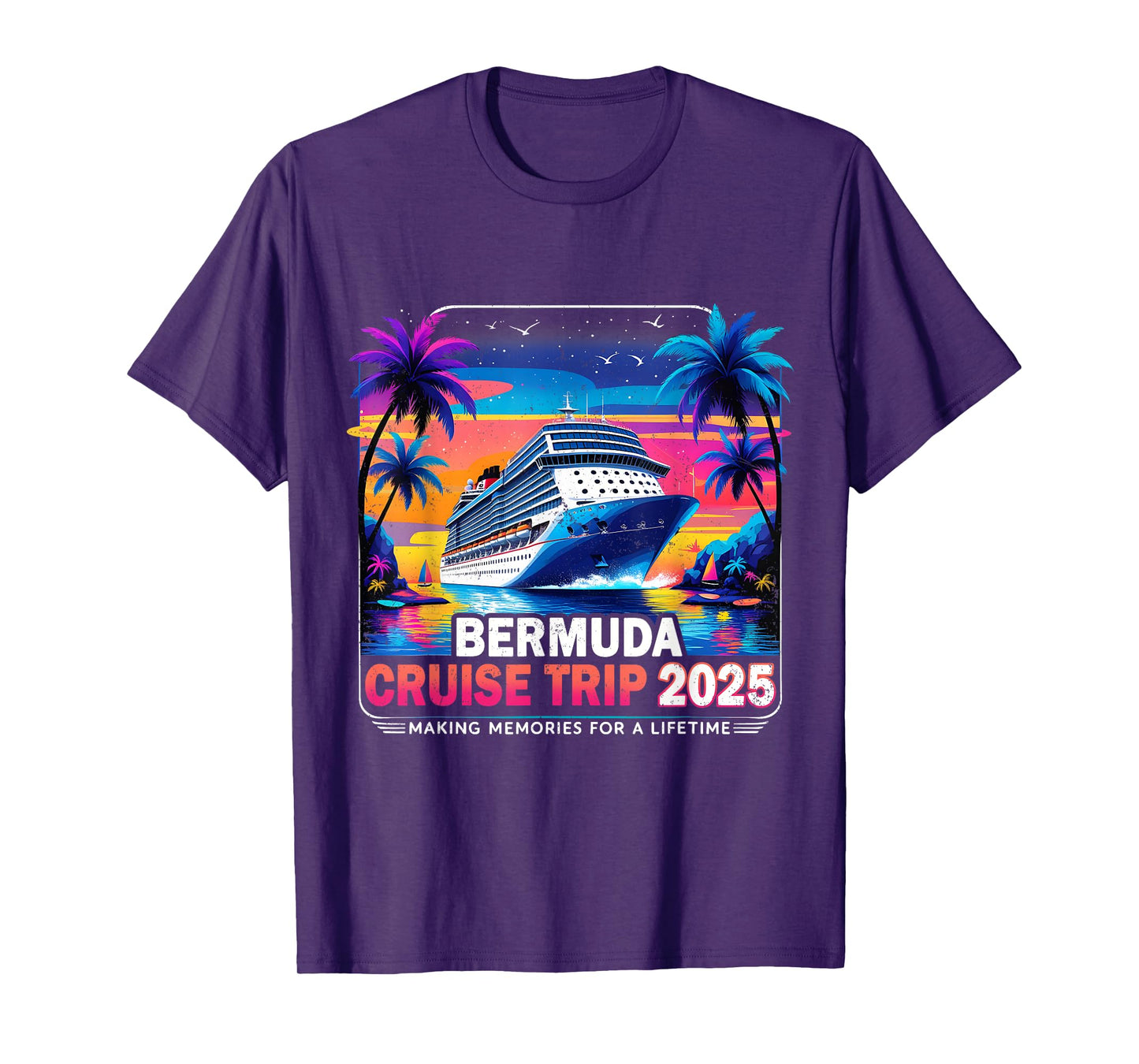 Bermuda Cruise Trip 2025 Sunset Vacation Gift T-Shirt