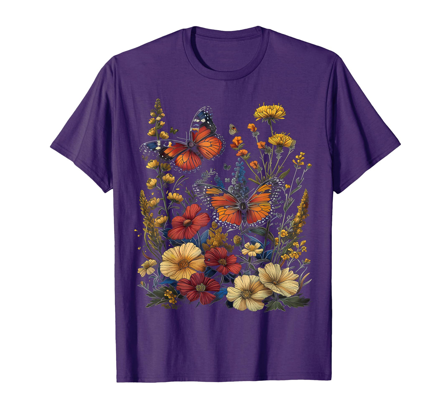 Pollinator Garden Design Wildlife Flowers Native Plants T-Shirt