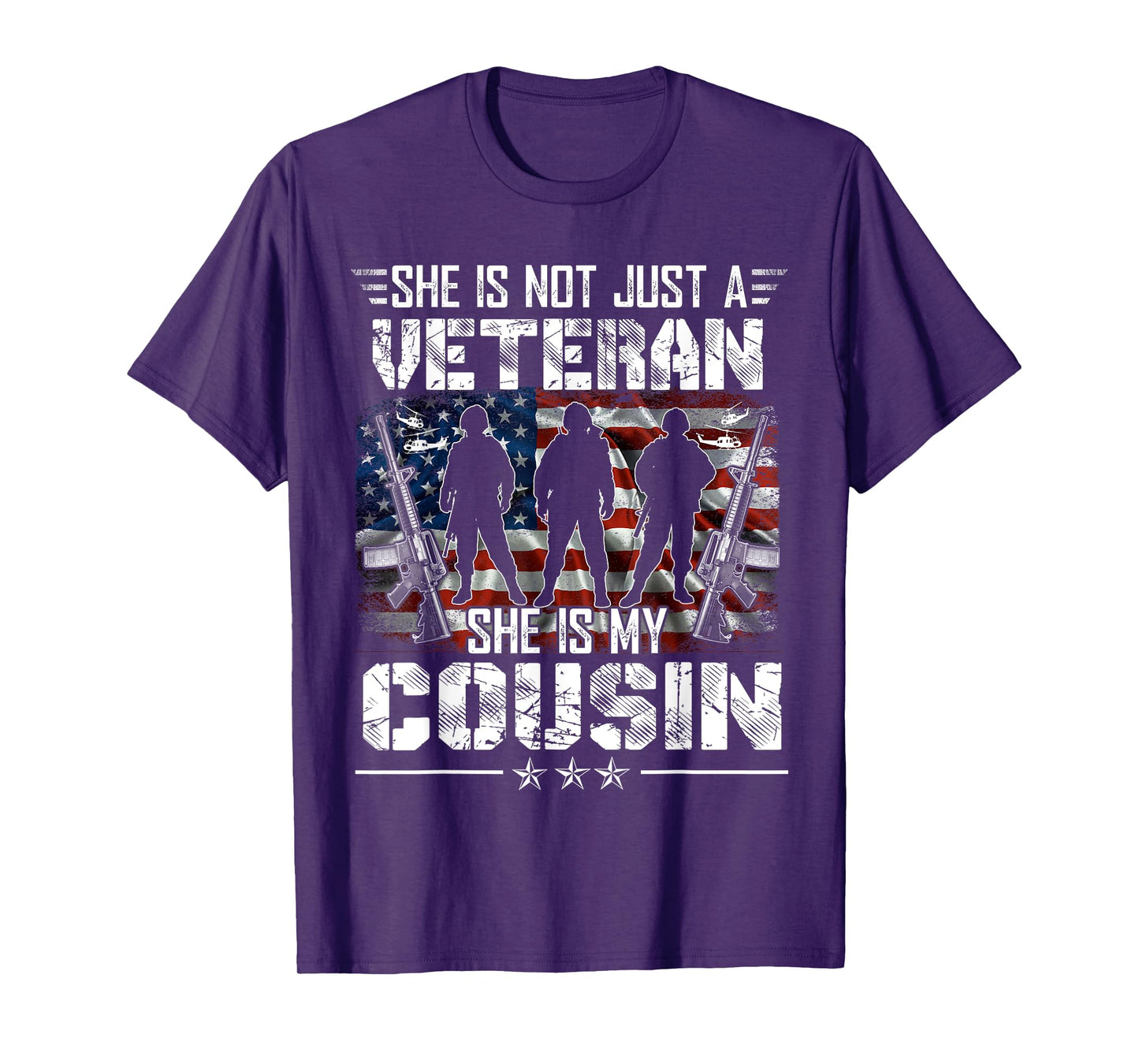 She Is Not Just A Veteran My Cousin Veterans Day Patriotic T-Shirt