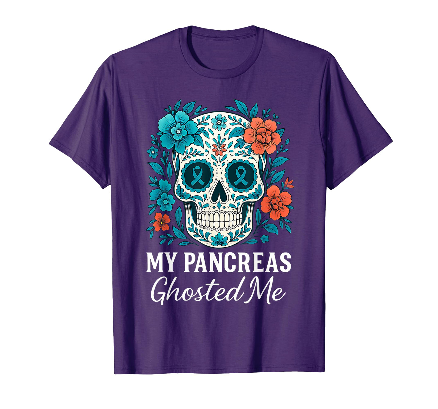Funny Halloween Diabetes Awareness My Pancreas Ghosted Me T-Shirt