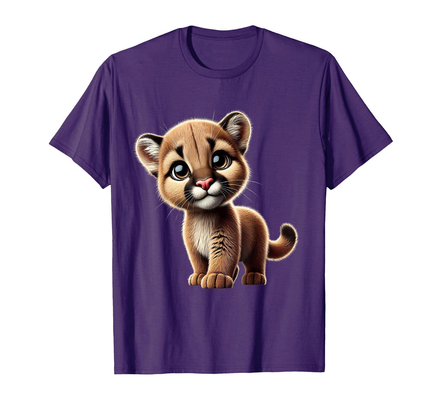 Cute Cougar Cub Adorable Wildlife Art T-Shirt