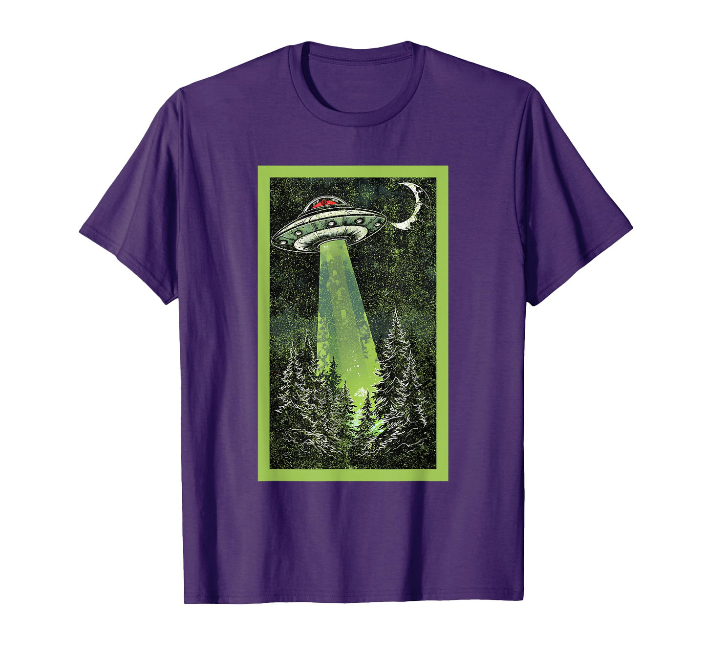 Vintage UFO Art Alien Abduction Graphic Flying Saucer Space T-Shirt