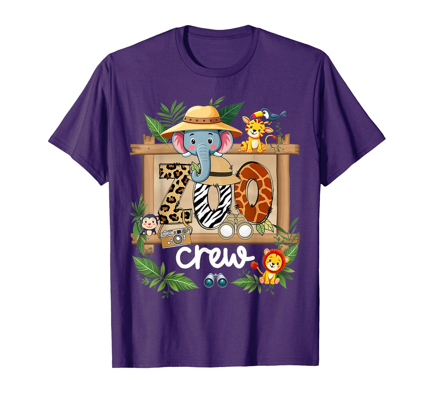 Zoo Crew Safari Wildlife Animal Zoo Keeper Matching Kids T-Shirt
