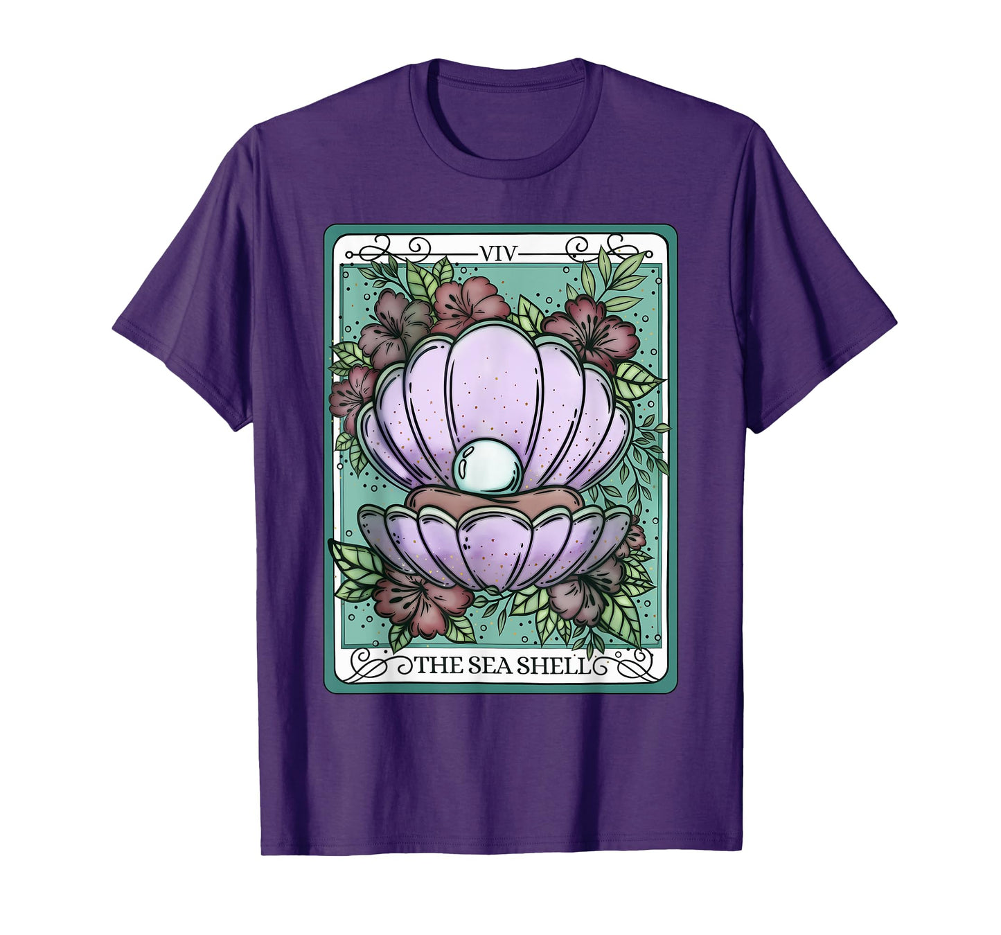 The Sea Shell Tarot Card Ocean Life Beach Women Kids Girls T-Shirt