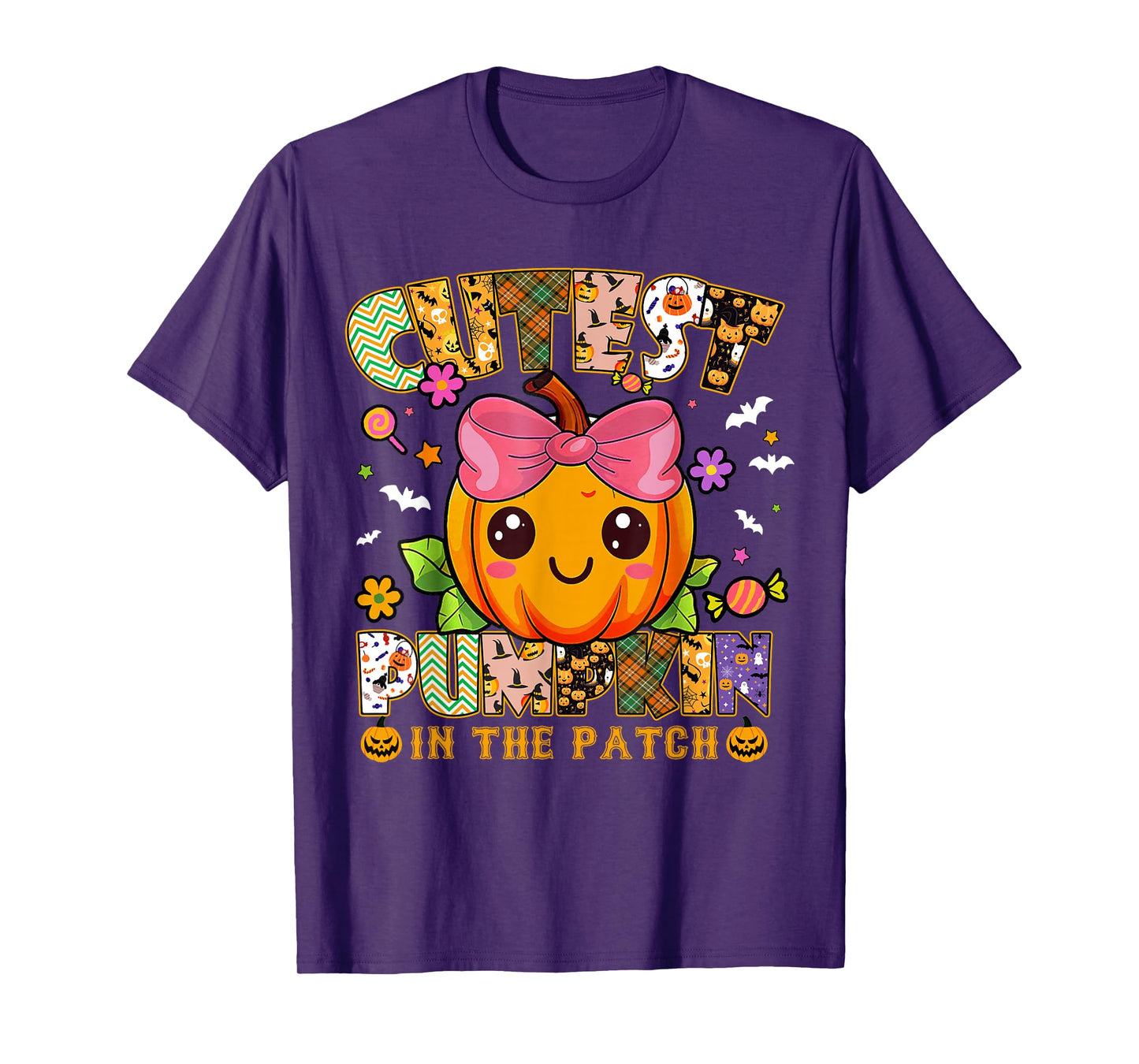 Coquette Cutest Pumpkin in The Patch Halloween Costume Girl T-Shirt