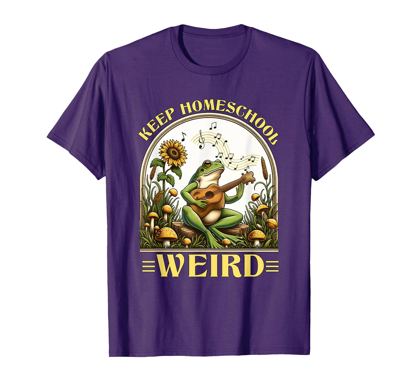 Funny Homeschool Teaching Keep Homeschool Weird Frog Kids T-Shirt