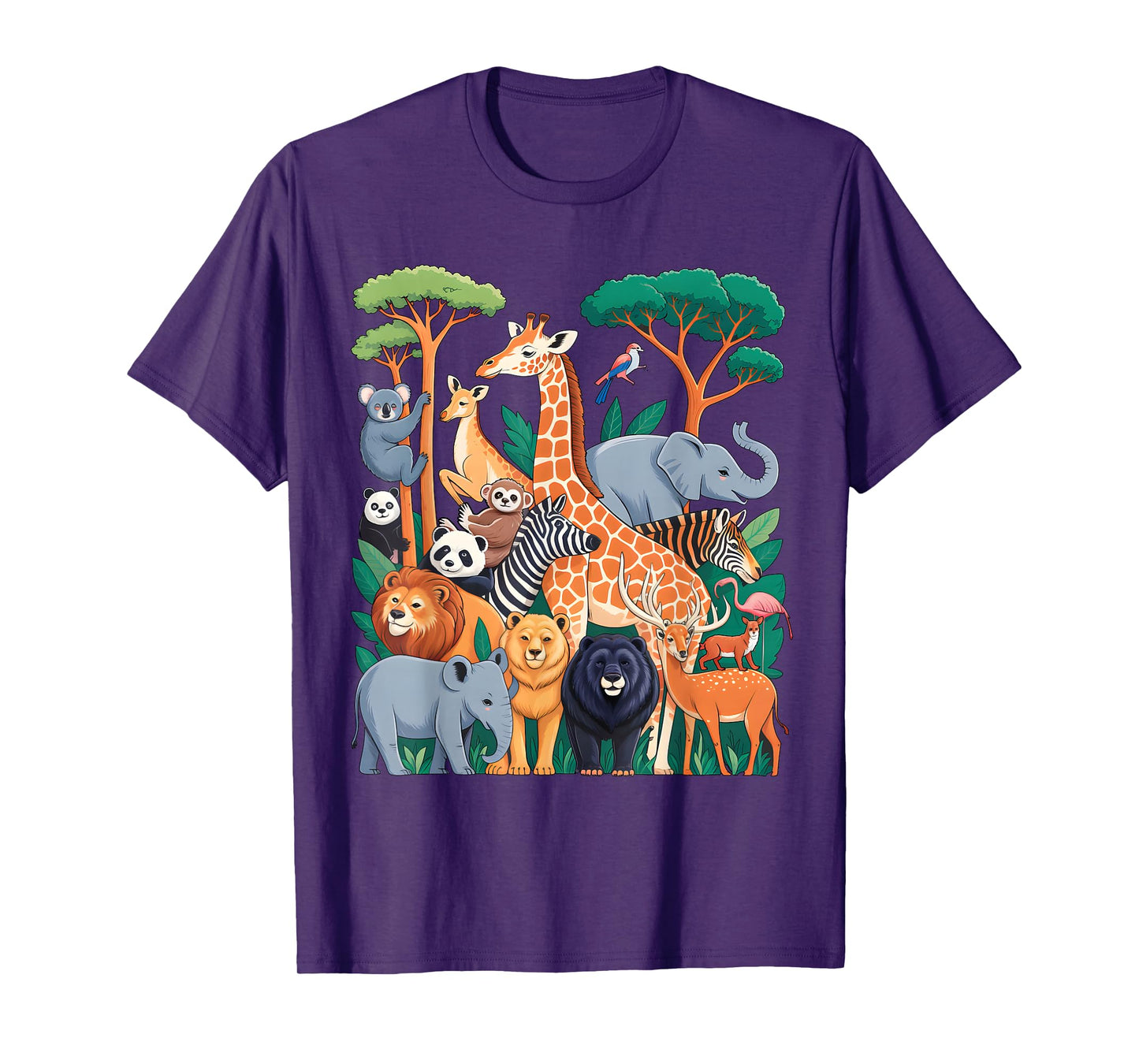 Wildlife Zoo Day Party Cute Pet Animal Lover Men Women Kids T-Shirt