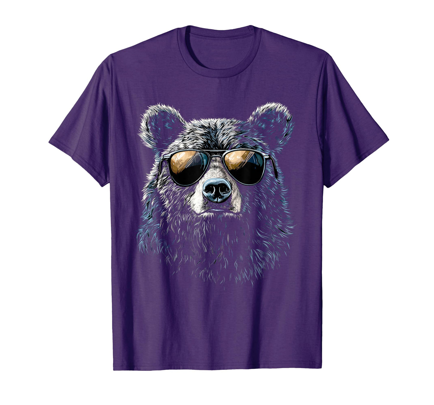 Bear Wearing Sunglasses Wildlife Artwork Graphic Bear T-Shirt
