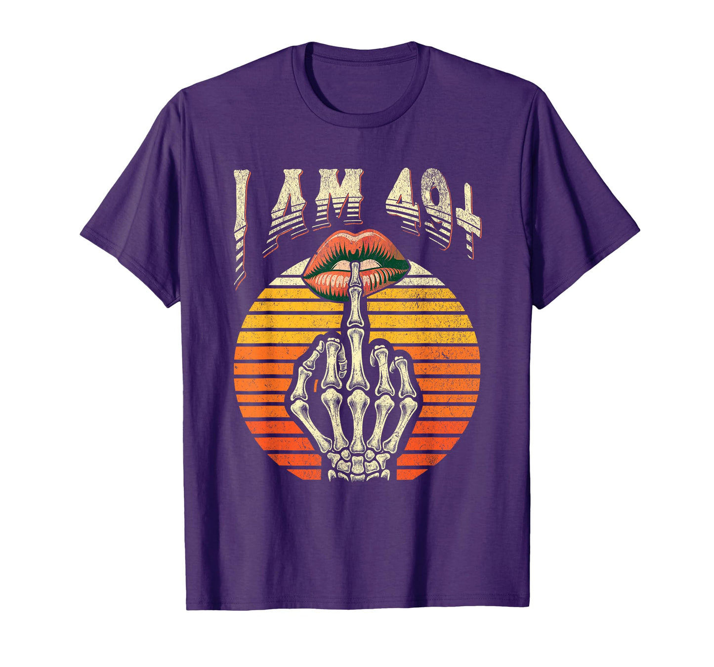 50th Birthday I Am 49 Plus 1 Middle Finger Vintage 49+1 T-Shirt