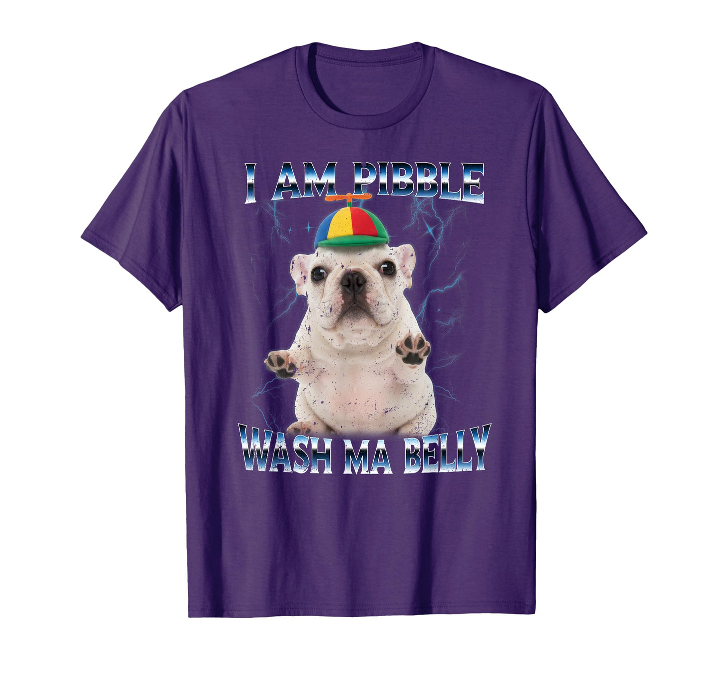 I am Pibble Dog Puppy Wash Clean My Belly Funny Meme T-Shirt