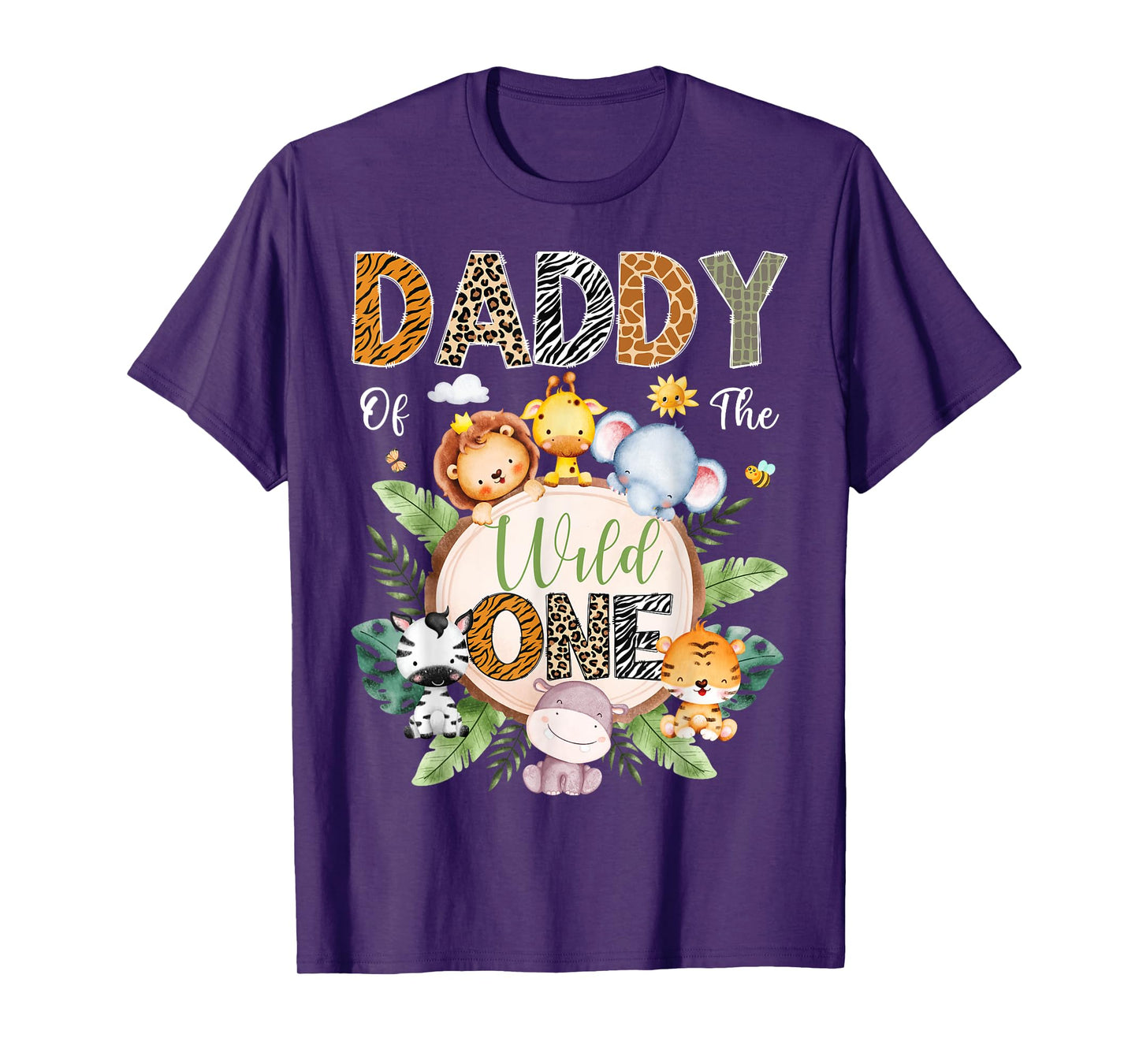 Daddy Of The Wild One 1St Birthday Safari Jungle Animal T-Shirt