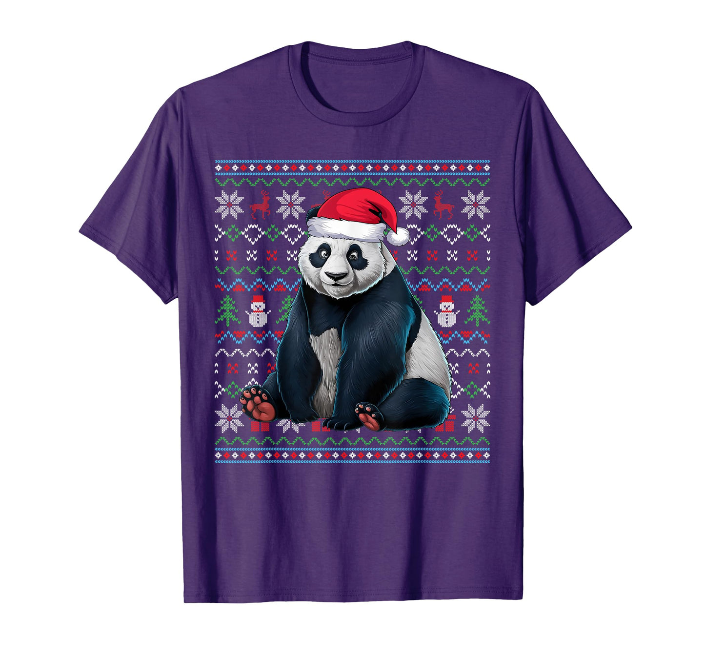 Ugly Panda Lovers Xmas Sweater Santa Christmas T-Shirt