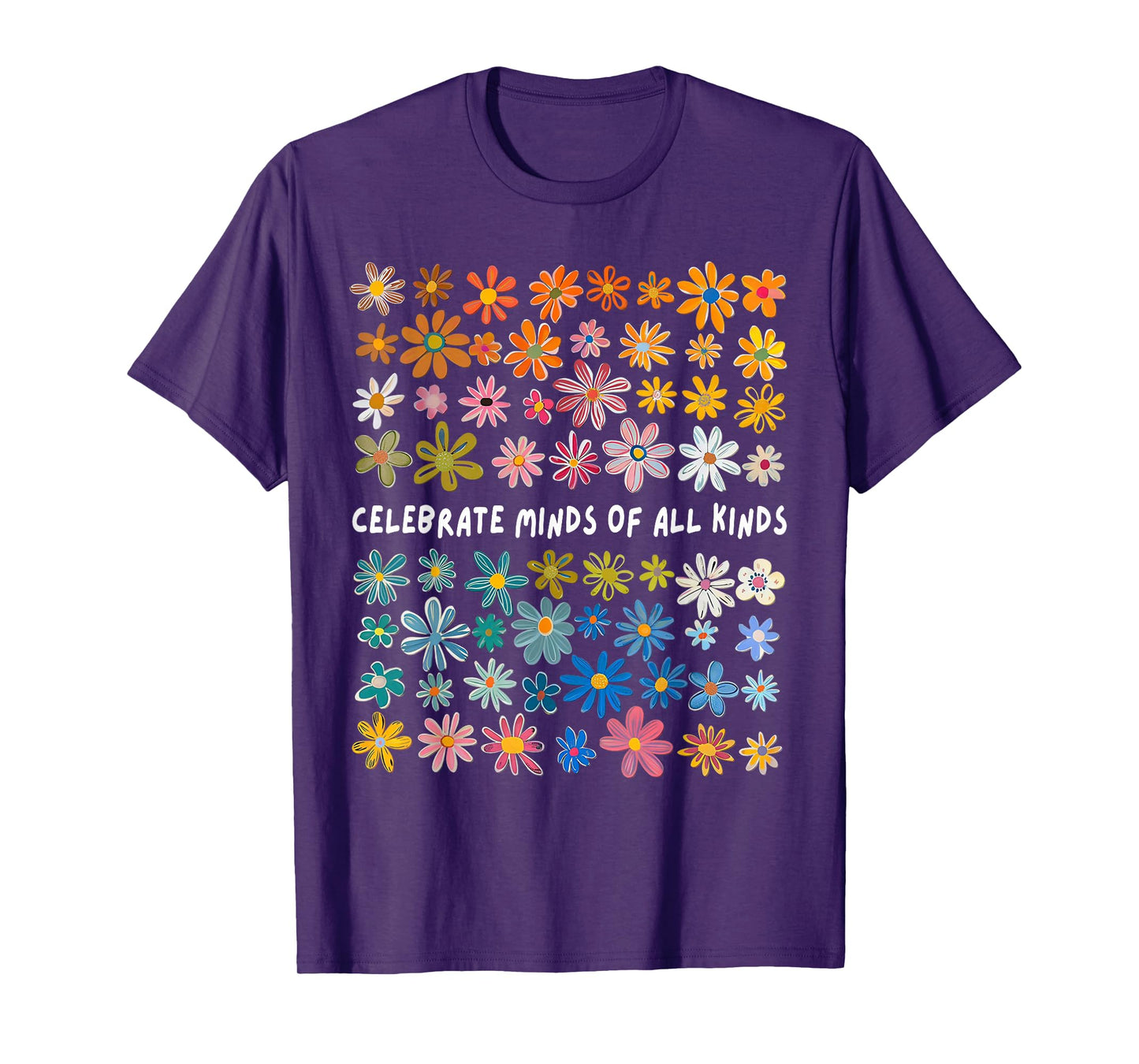 Autism Awareness Celebrate Minds Of All Kinds Wildflower T-Shirt