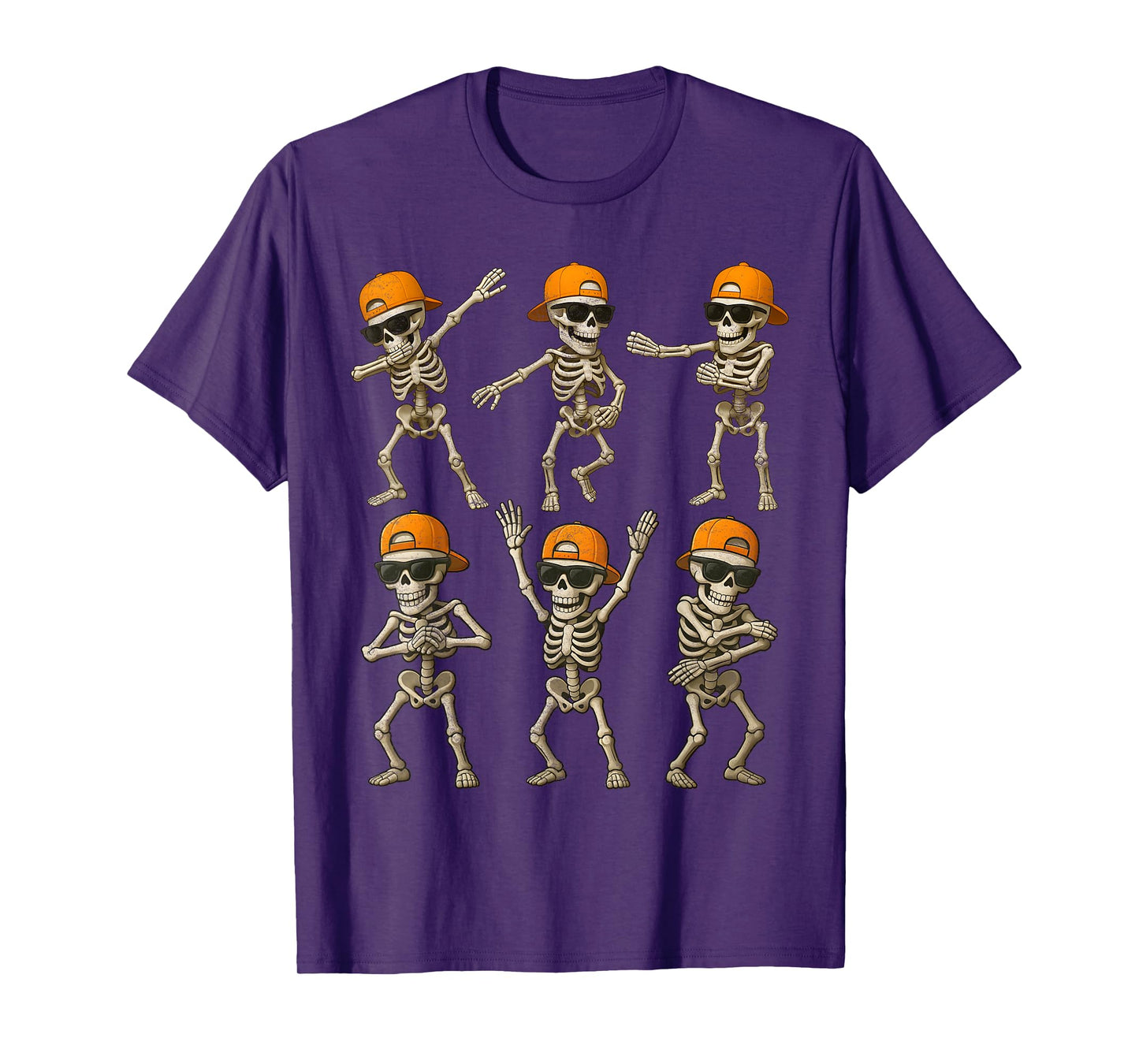 Funny Skeleton Dancing Crew Halloween Costume Boy Kids Mens T-Shirt