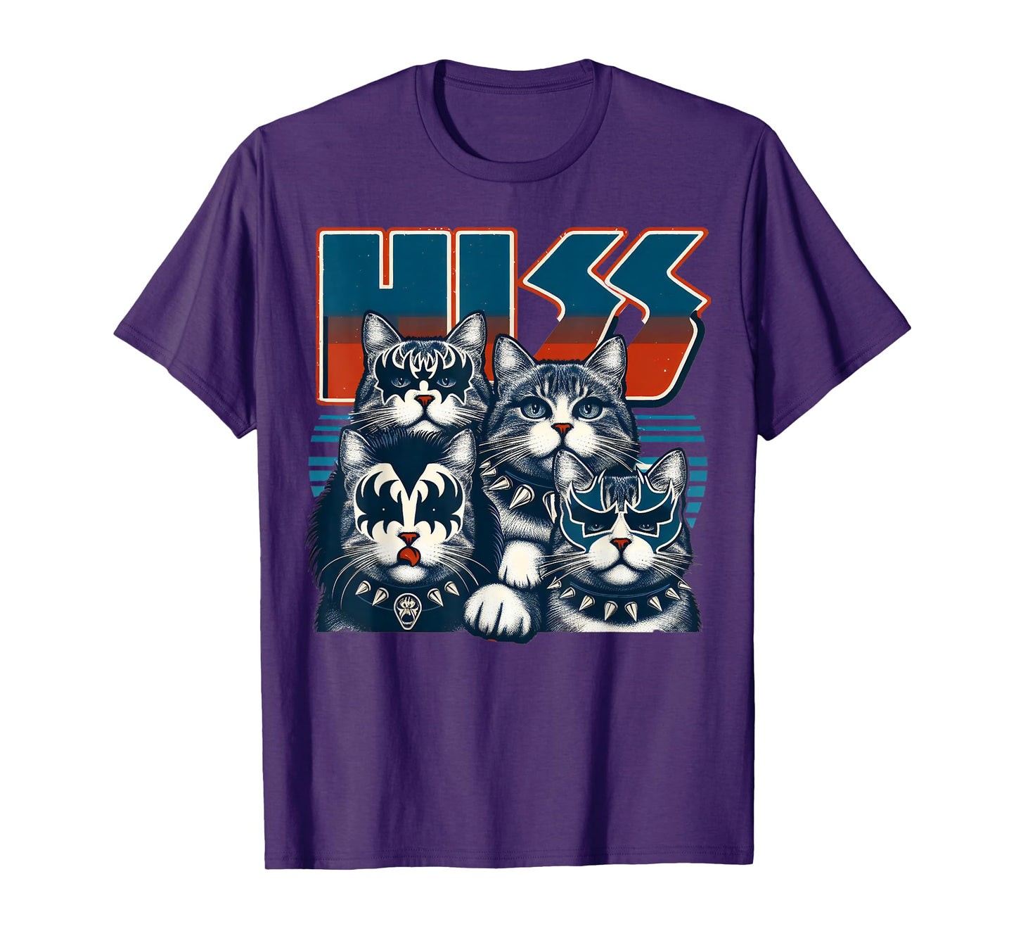 Cute Hiss Cats Rock Kittens Kitty Rocking Music Cat Lovers T-Shirt for Men Women Kids