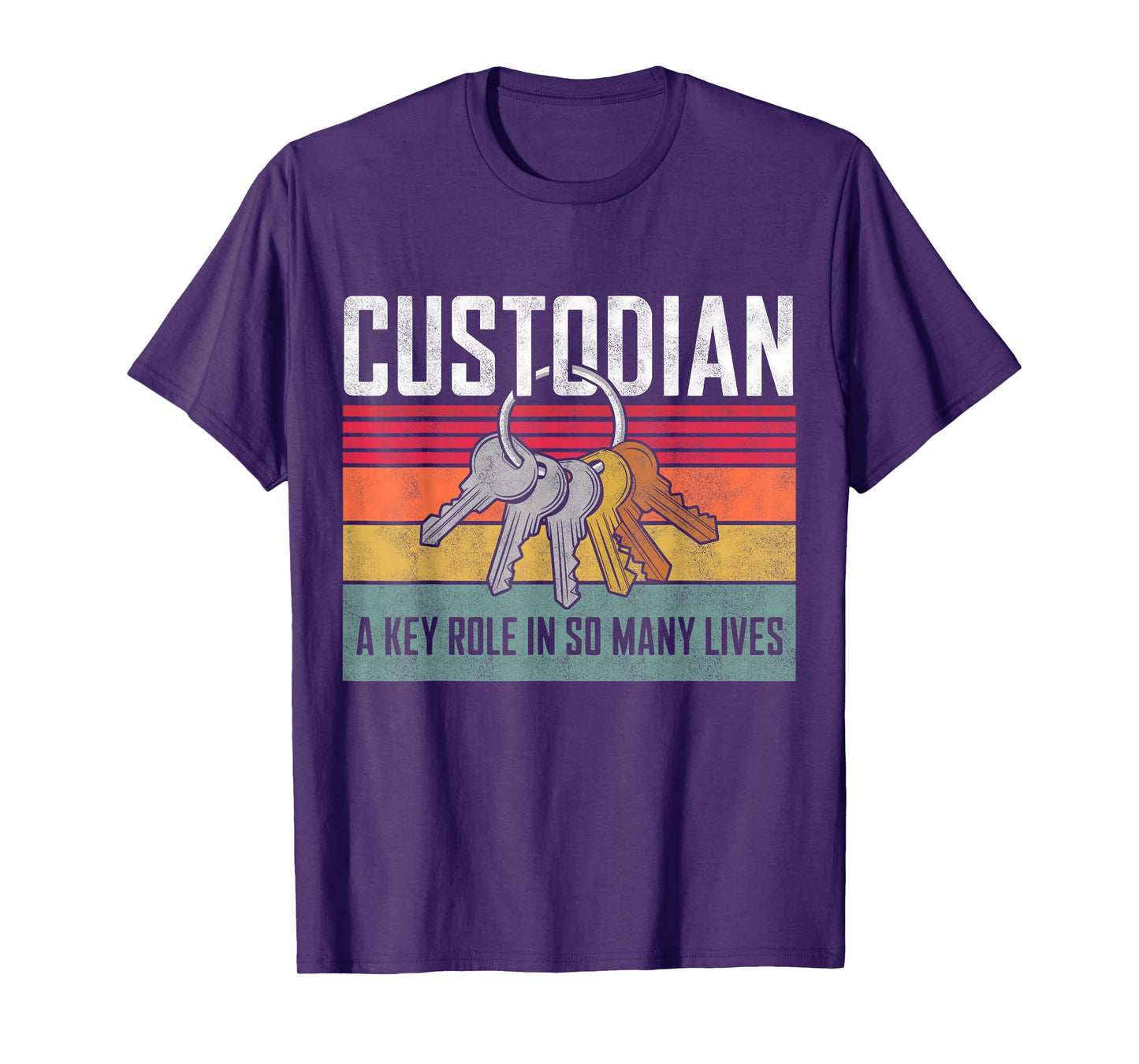 School Custodian Appreciation Day Janitor Keys For Men Women T-Shirt