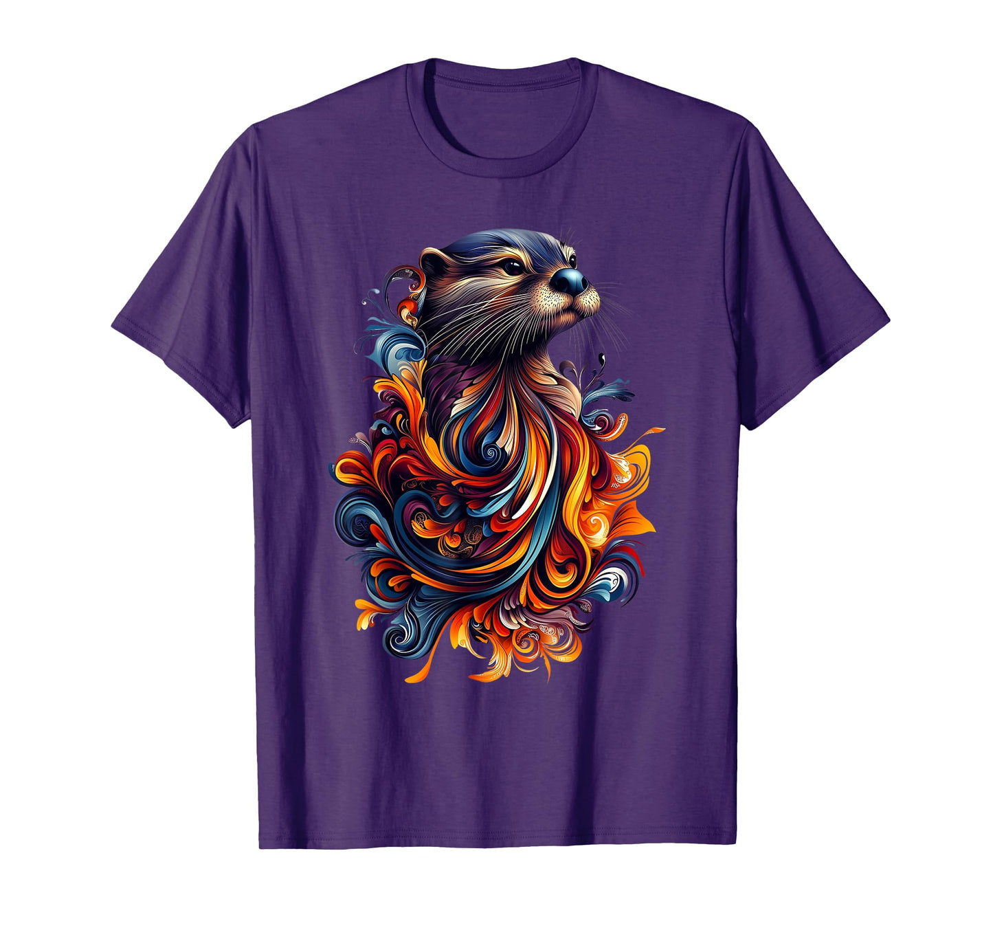 Otter Wildlife Nature Colorful Otter T-Shirt