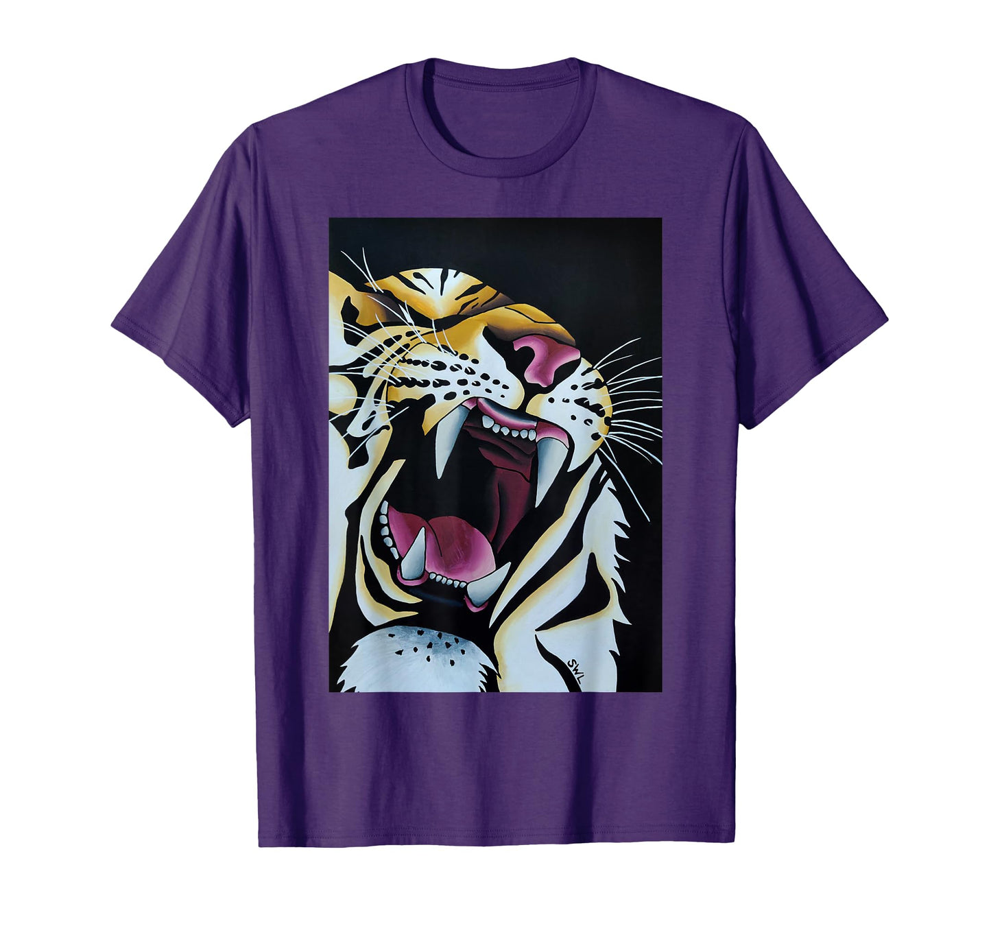 Tiger Art Wildlife Roar Graphic for Bold Tiger Decor Style T-Shirt