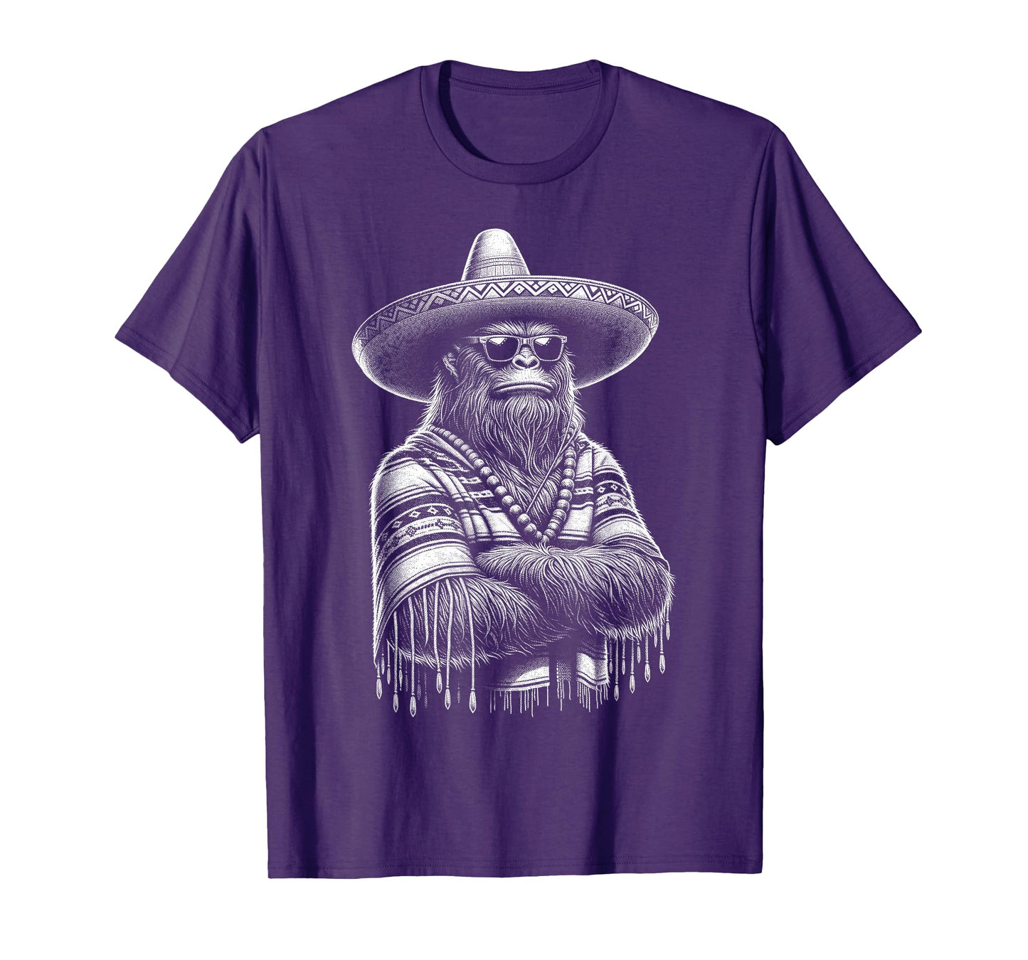 Bigfoot Sasquatch Funny Cryptid Senor Hairyoso Mexican T-Shirt