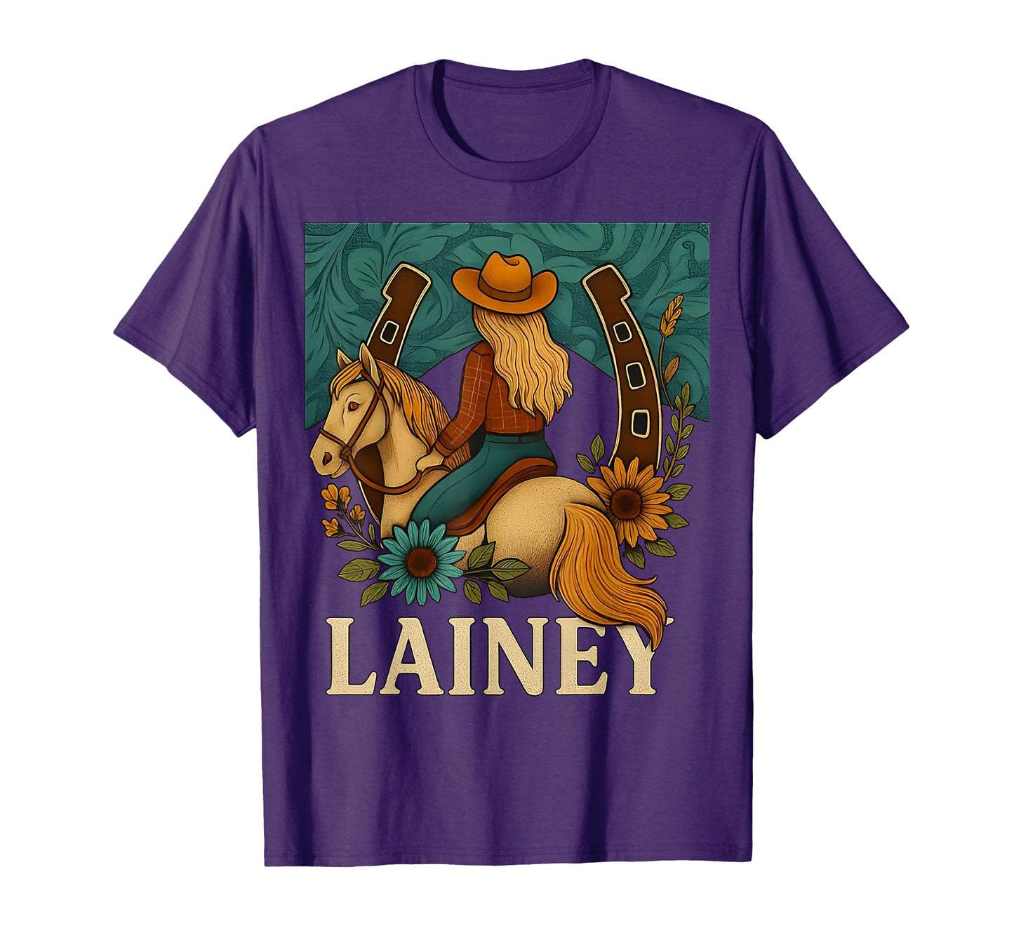 Lainey Vintage Western Cowgirl Gift for Men Women Kid Girl T-Shirt