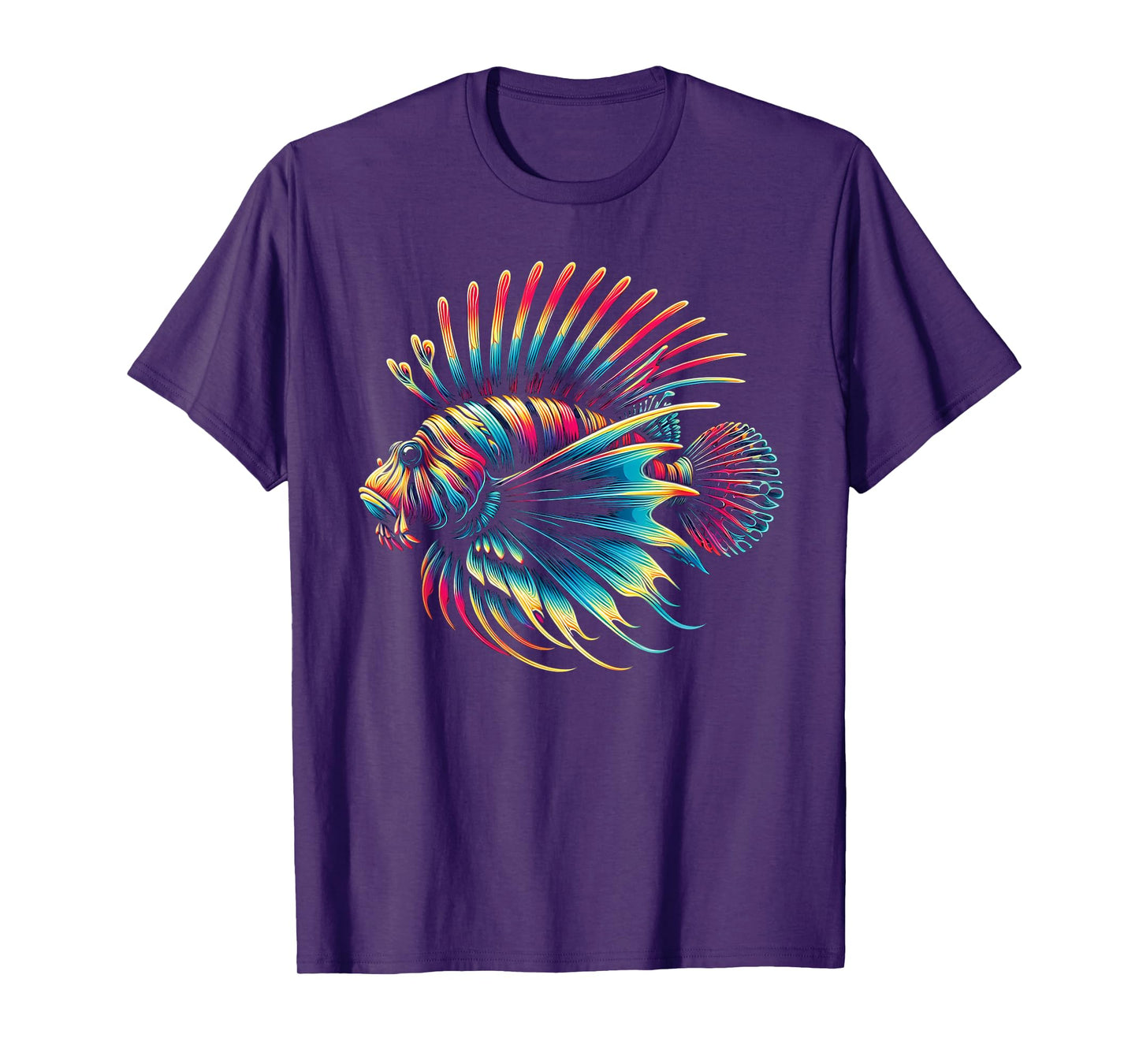 Lionfish Watercolor Art Lion Fish Lover T-Shirt