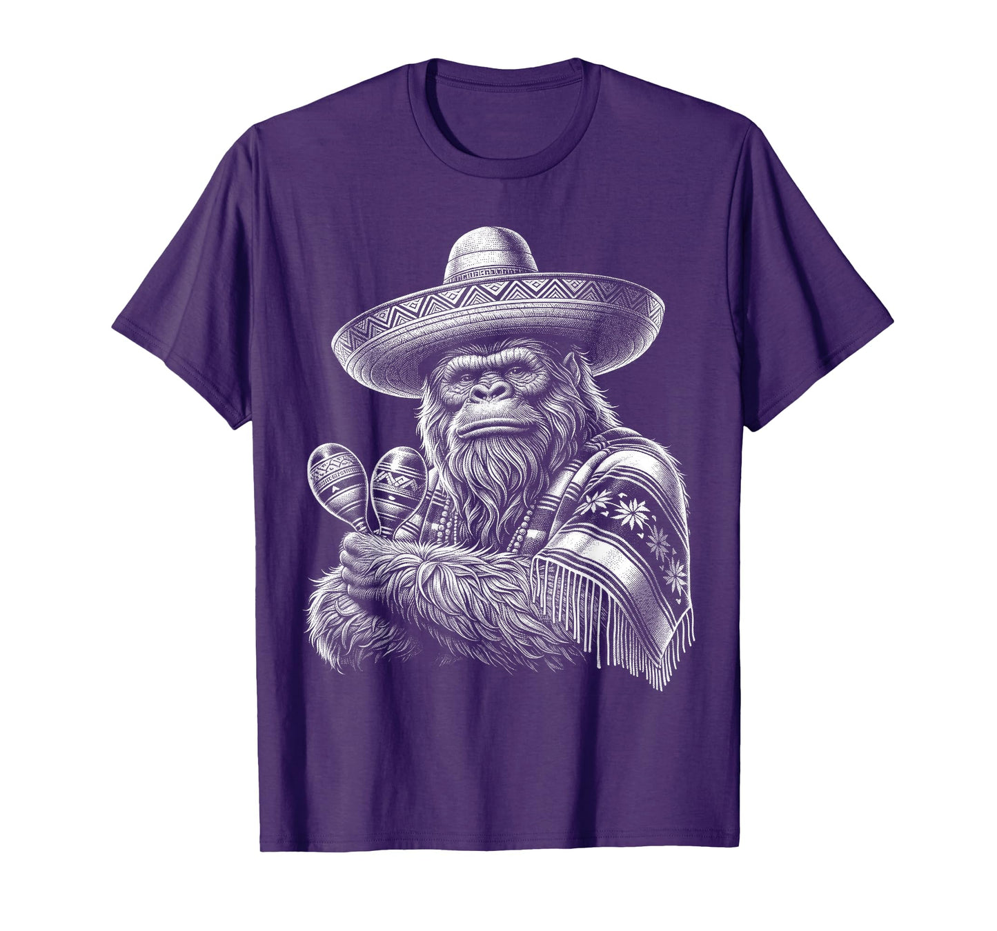 Bigfoot Sasquatch Funny Cryptid Senor Hairyoso Mexican T-Shirt