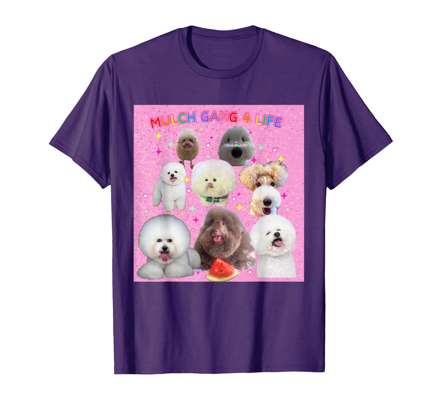 Mulch Gang 4 Life MulchMaxxing Puppy Dog Meme Mulchposting T-Shirt