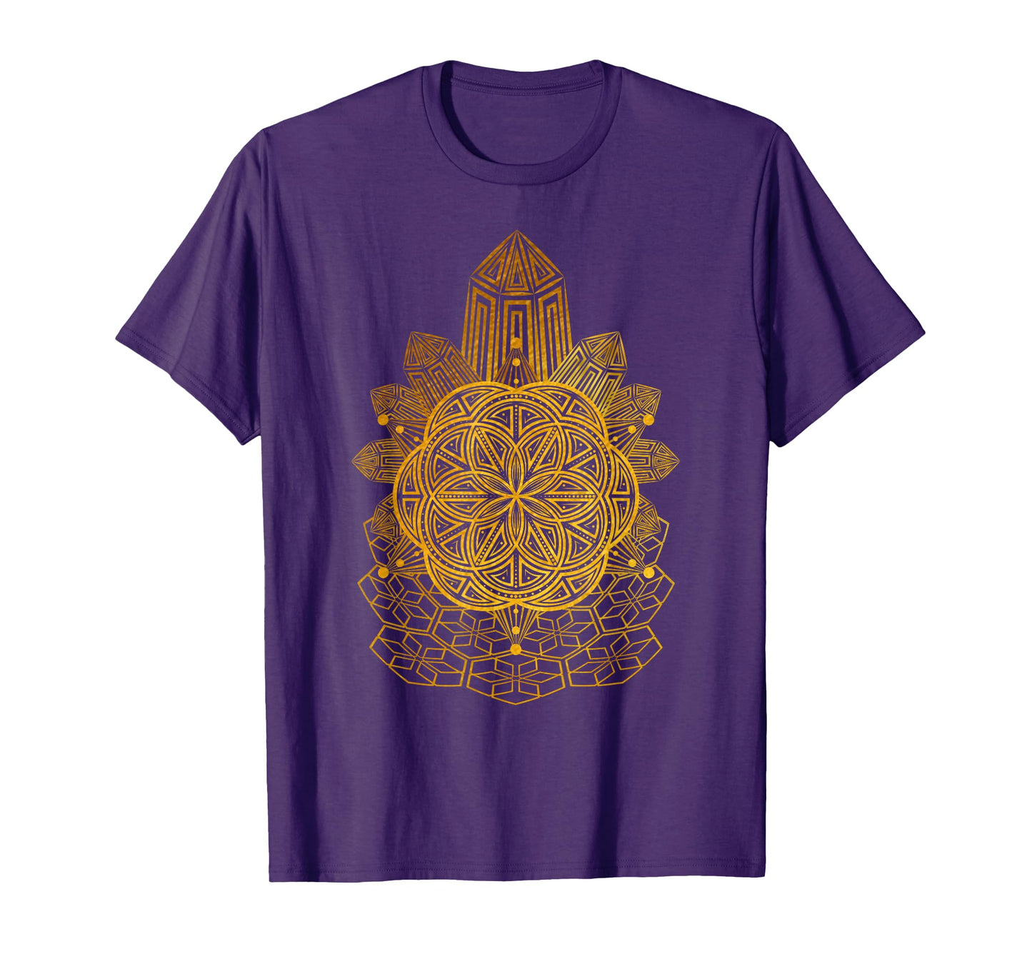 Geometric Tribal Seed Of Life Sacred Geometry Mandala Art T-Shirt