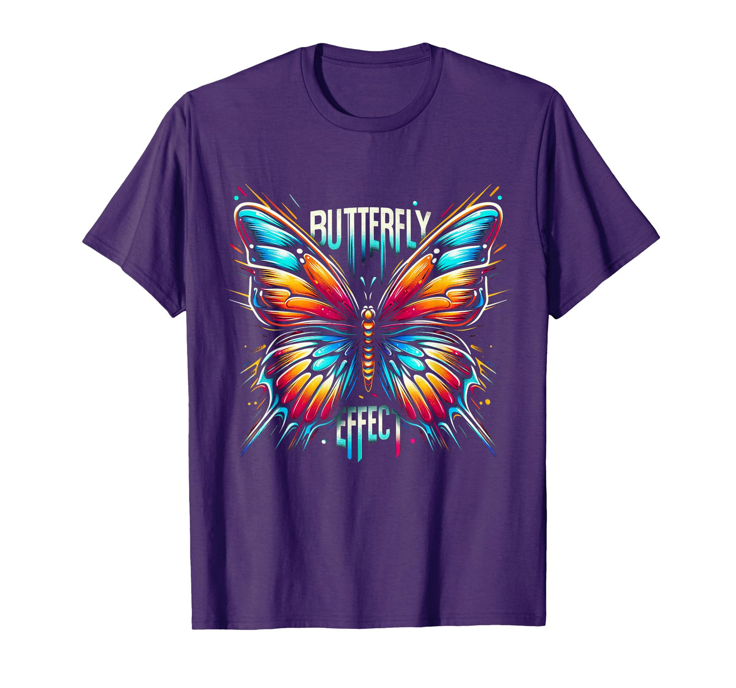 Butterfly Colorful Graffiti Artwork - Nature Meets Street T-Shirt