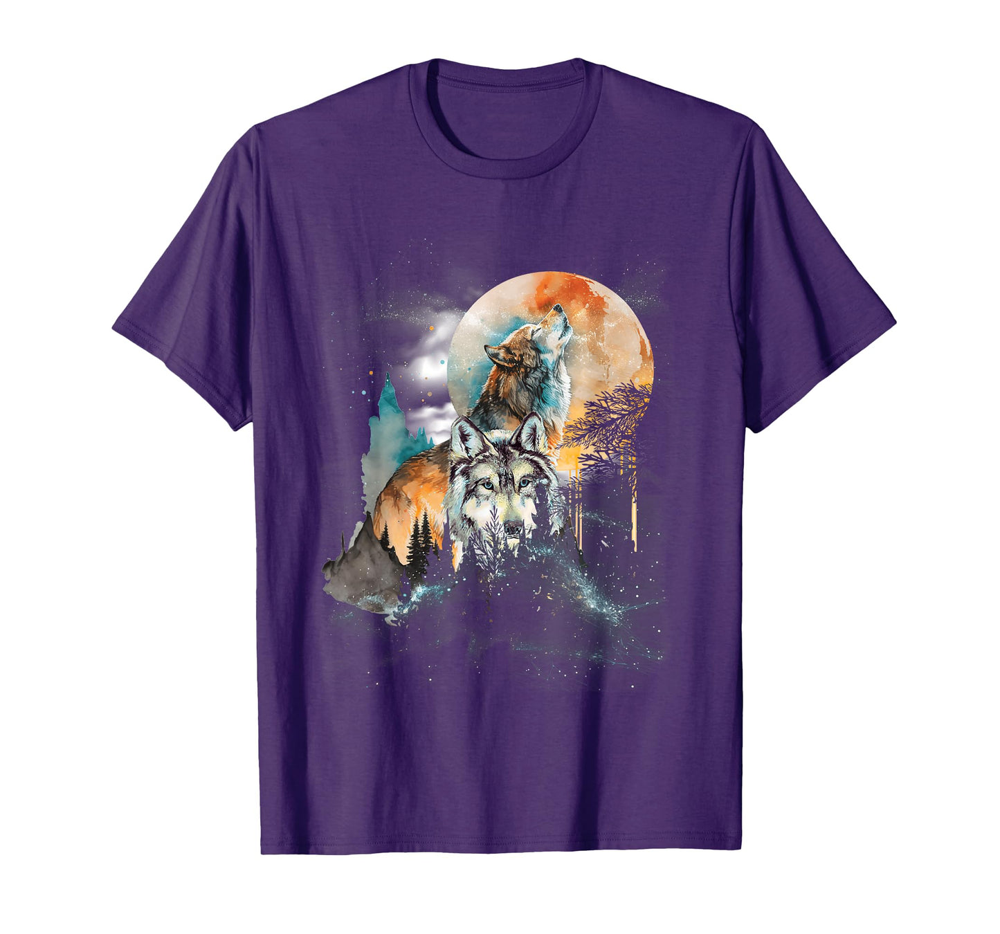 Wildlife The Mountain Wolf Native American Wolves Wolf Lover T-Shirt