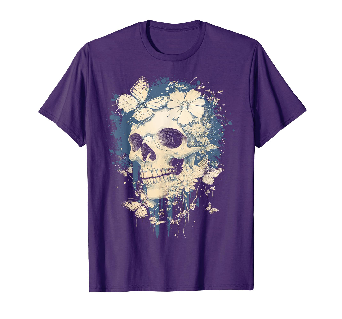 Fairy Grunge Skulls Dainty Butterflies Gothic Y2K Aesthetic T-Shirt