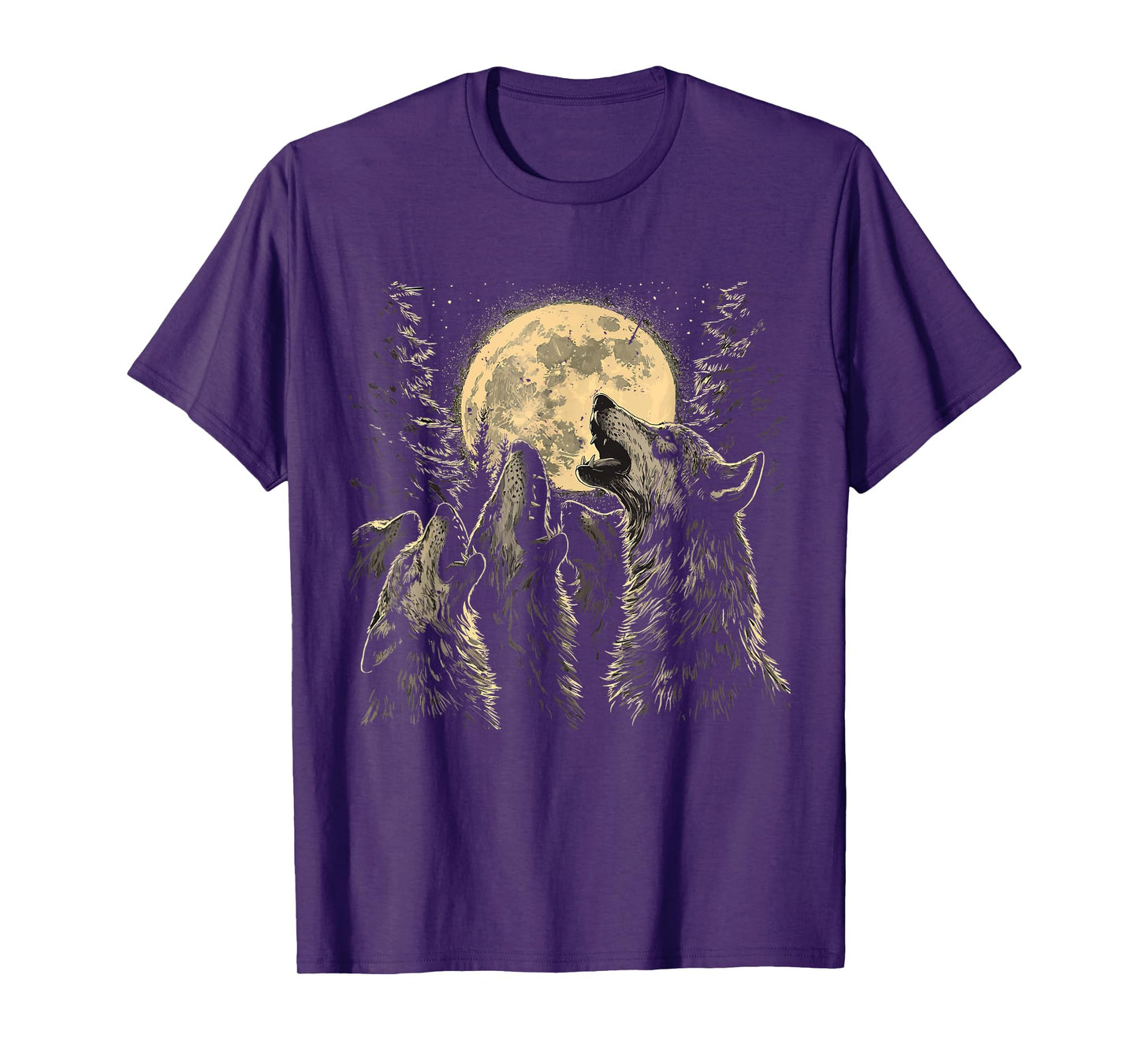 Wolf Howling at the Moon Vintage Wildlife Wolves lovers T-Shirt