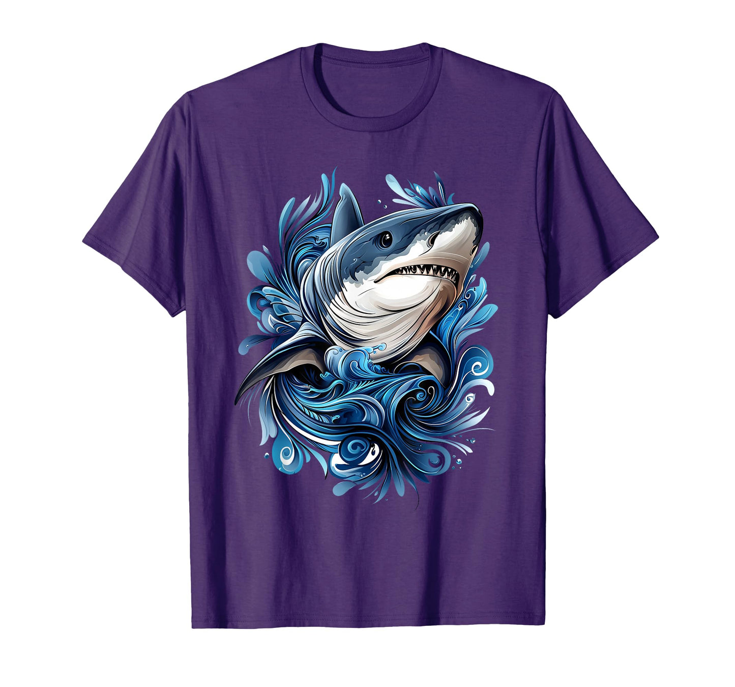 Shark Wildlife Nature Colorful Shark T-Shirt