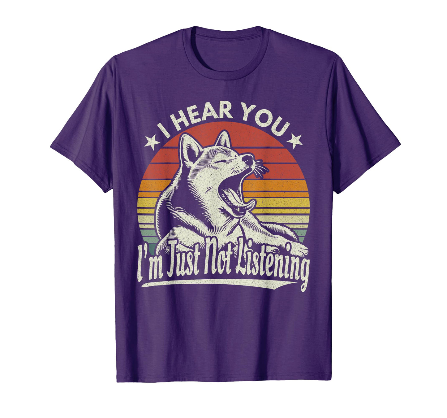 Yawn Shiba Inu / Akita Dog I Hear You I'm Just Not Listening T-Shirt