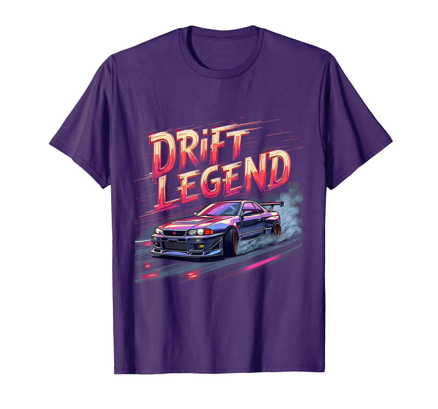 Drift Legend Retro JDM Racer Neon Car Motorsport Design T-Shirt