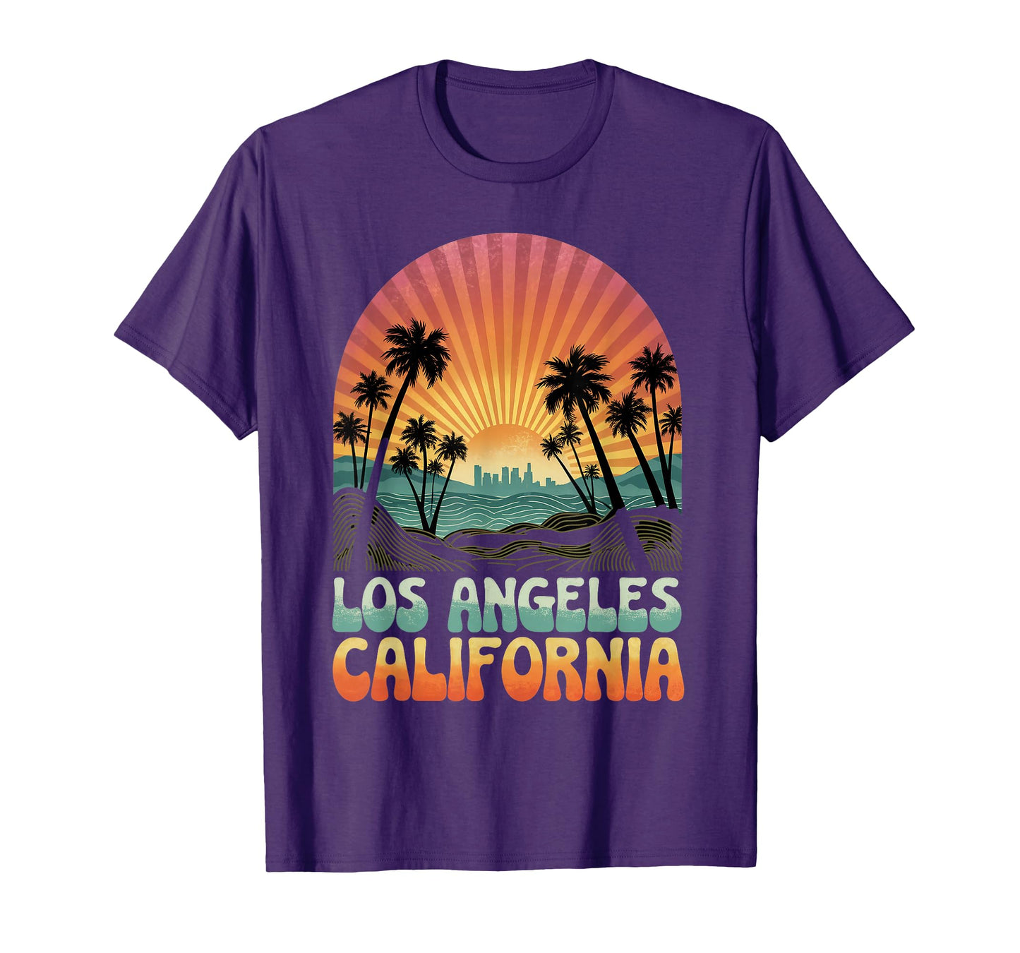Vintage Style Los Angeles California Sunset Retro T-Shirt