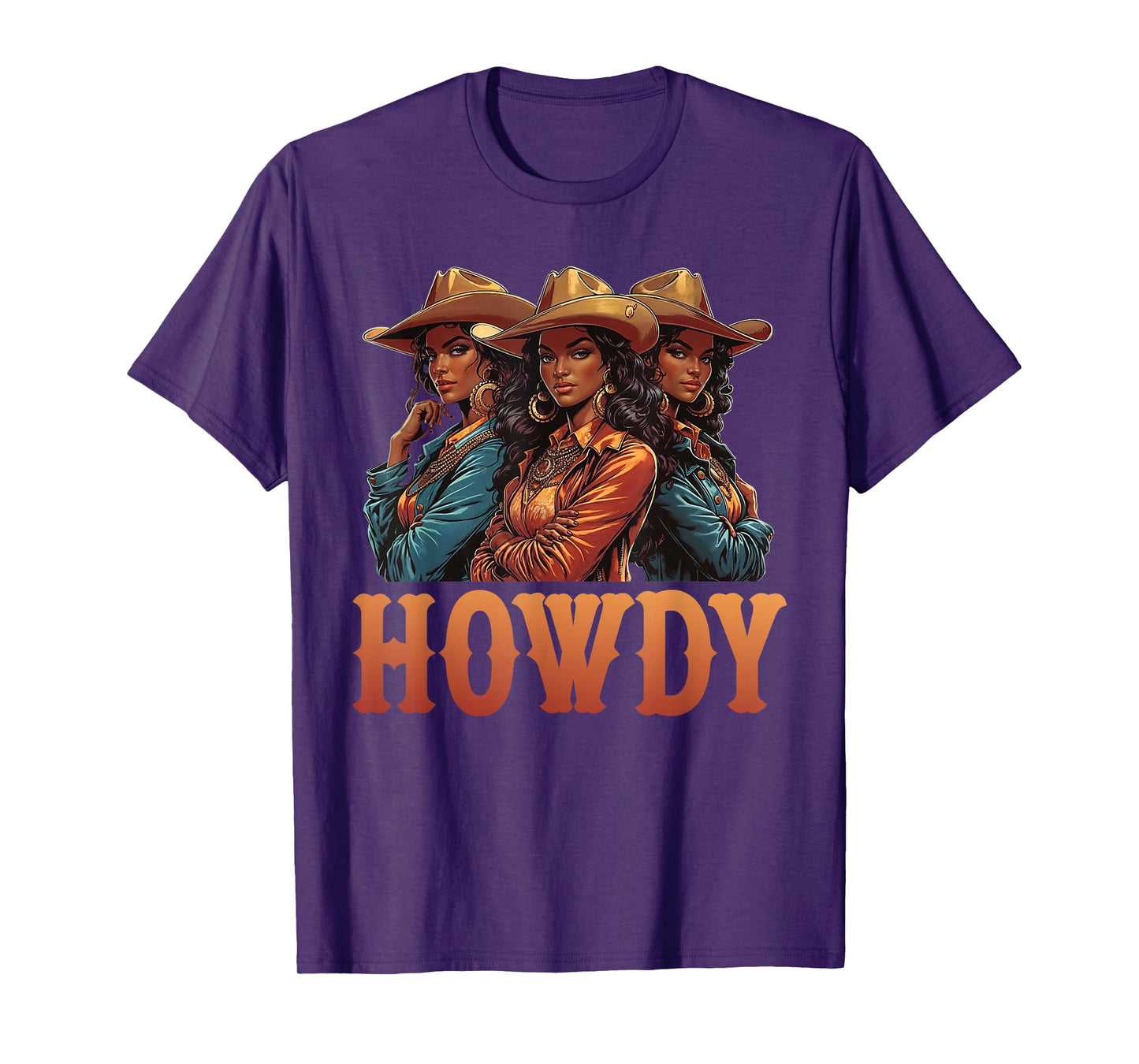 African Melanin Cowgirl Rodeo Western Black History Month T-Shirt