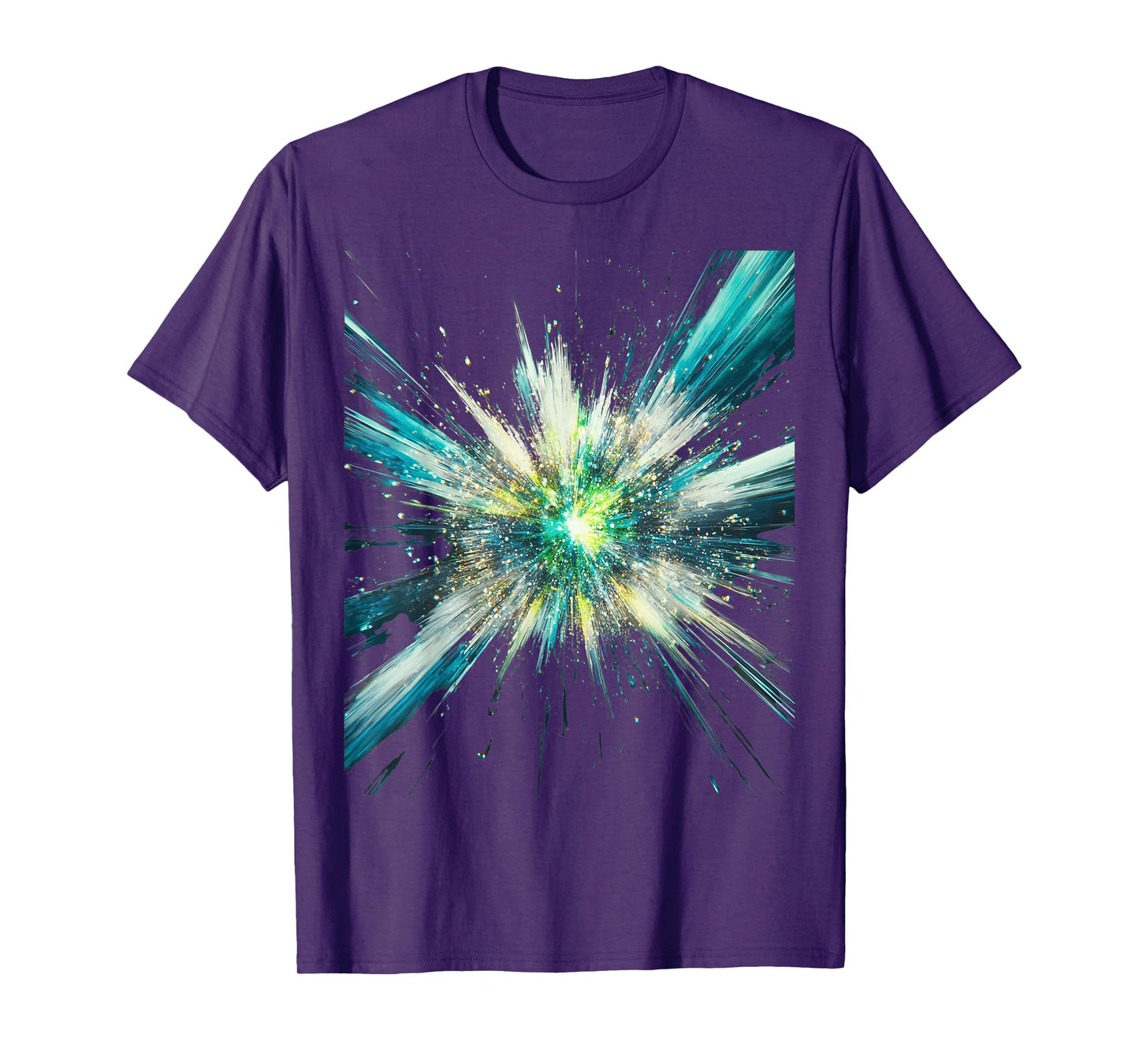 Abstract Space Explosion Art Vibrant Cosmic Burst Supernova Design T-Shirt