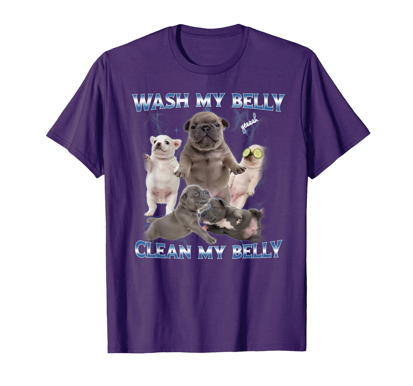 Pibble Dog Wash Clean My Belly Funny Meme T-Shirt