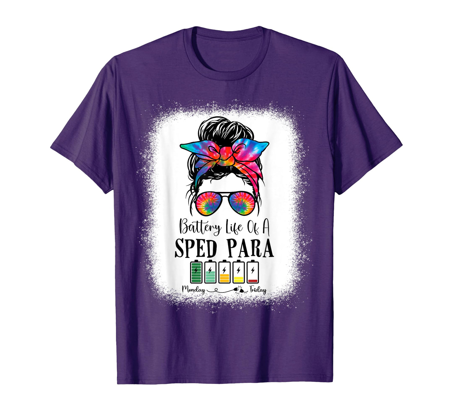 Battery Life Of A Sped Para Tie Dye Last Day Of School T-Shirt