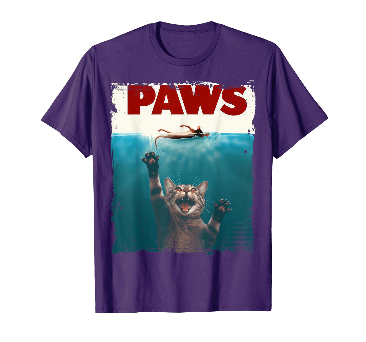 Paws Kitten Meow Parody Funny Cat Lover Gifts Cute Cat T-Shirt
