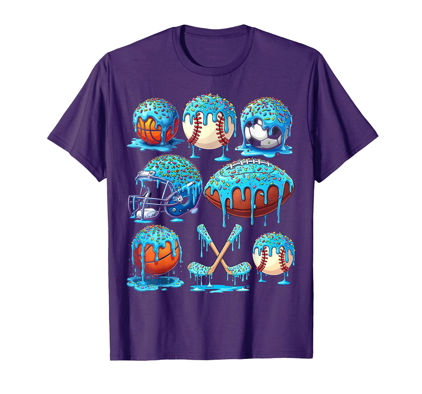 Sports Drip Boys Girls Ice Cream Drip With Sprinkles Summer T-Shirt