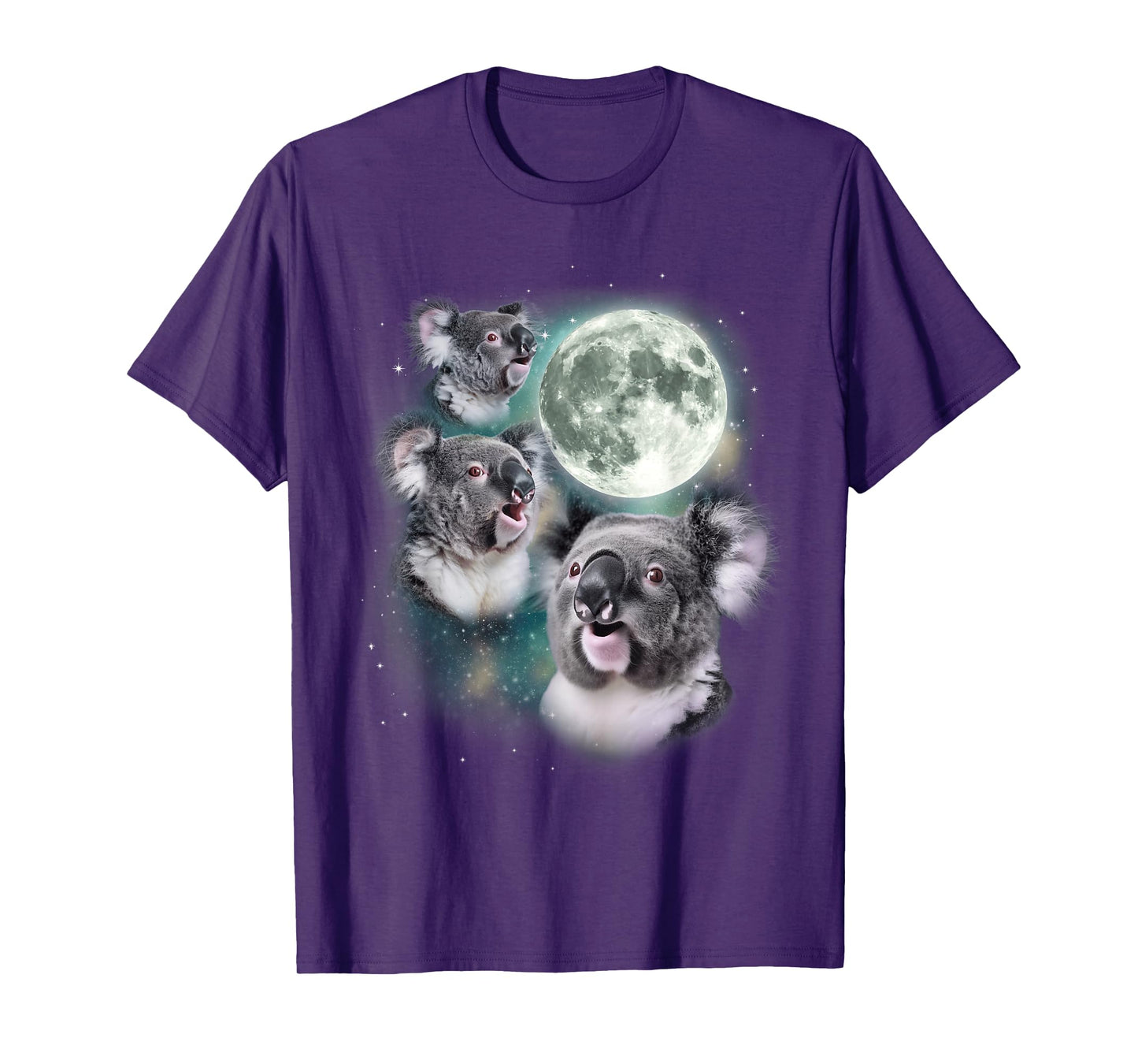 Three Koala Moon | Cute Quirky Meme Howling Wildlife Koala T-Shirt