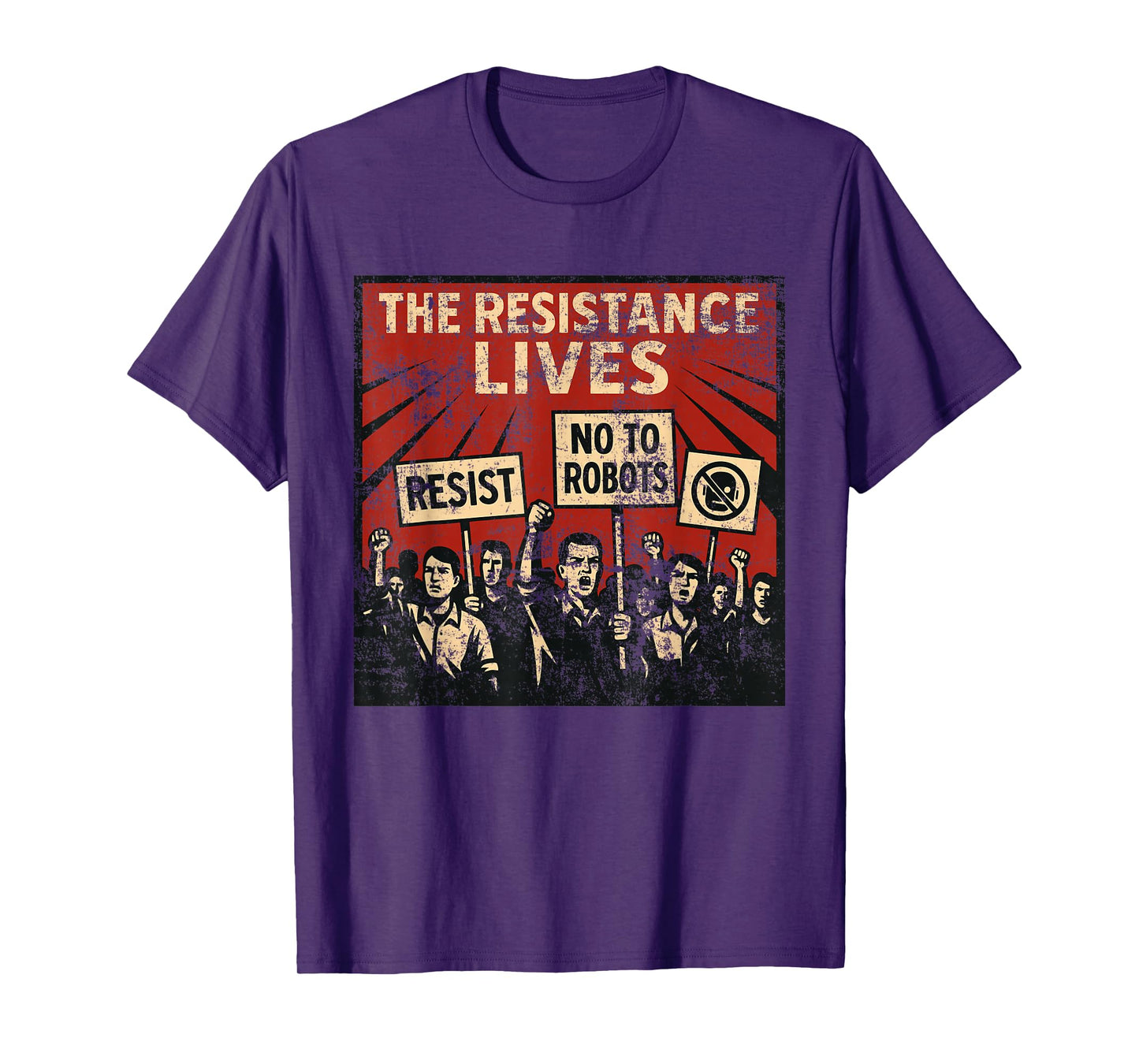 Clankers The Resistance Lives Say No to Robots & AI T-Shirt